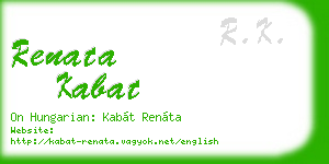 renata kabat business card