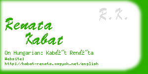 renata kabat business card